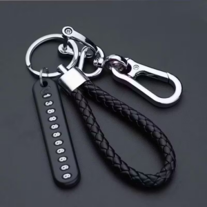 Men’s Punk Keychain with Mobile Number Plate