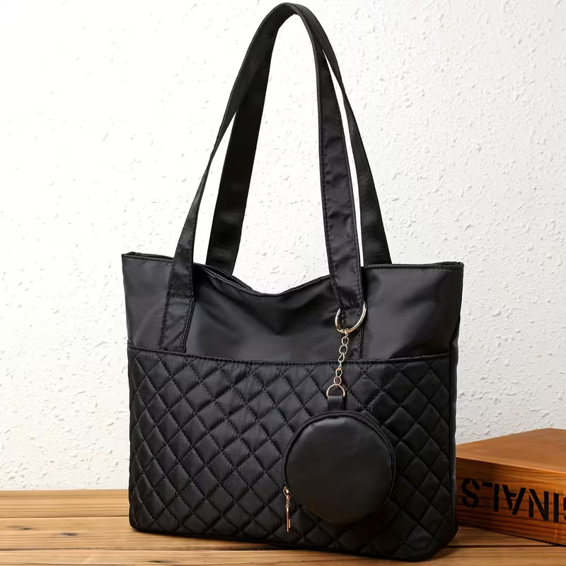 Elegant Quilted Shoulder Tote Bag