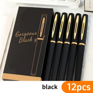 12‑Piece Premium Black Gel Pen Set